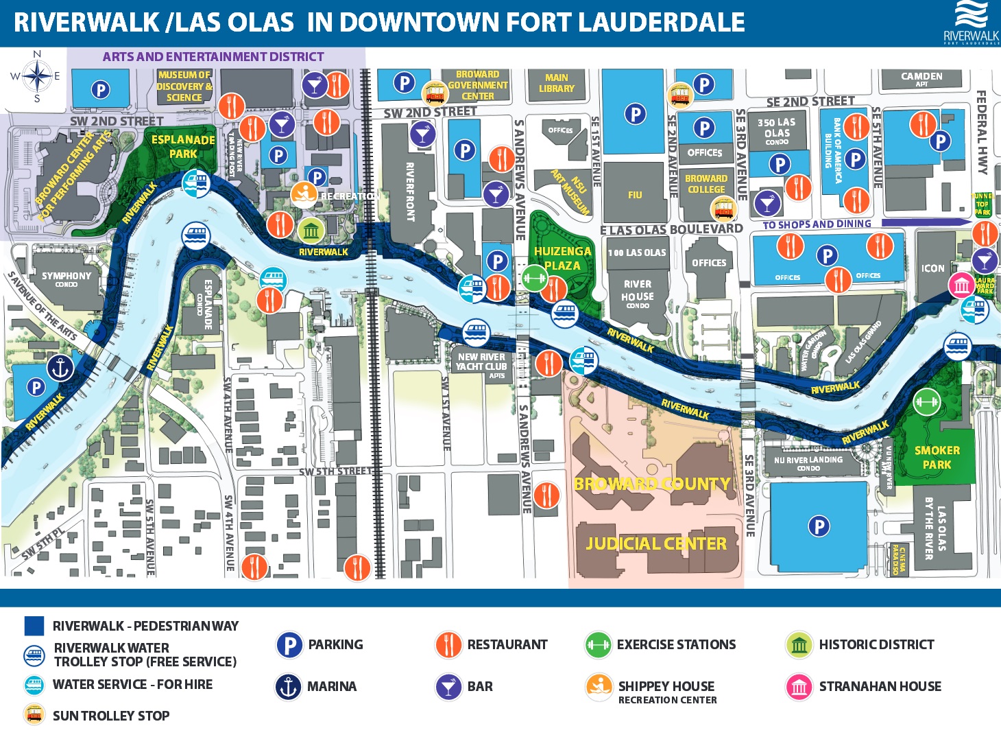 Riverwalk Las Olas In Downtown Map 1460x1074 