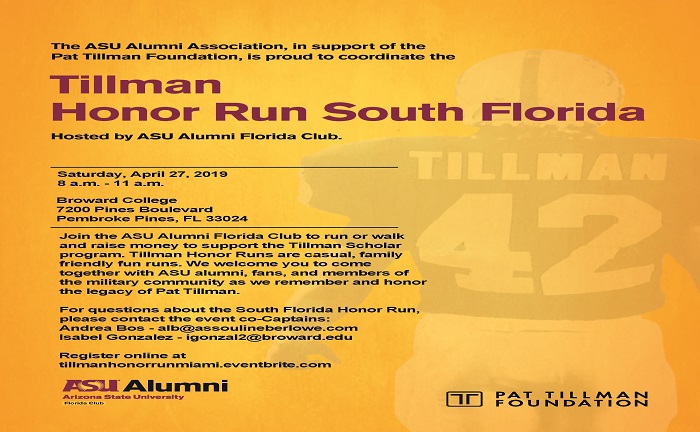 Tillman Honor Run South Florida