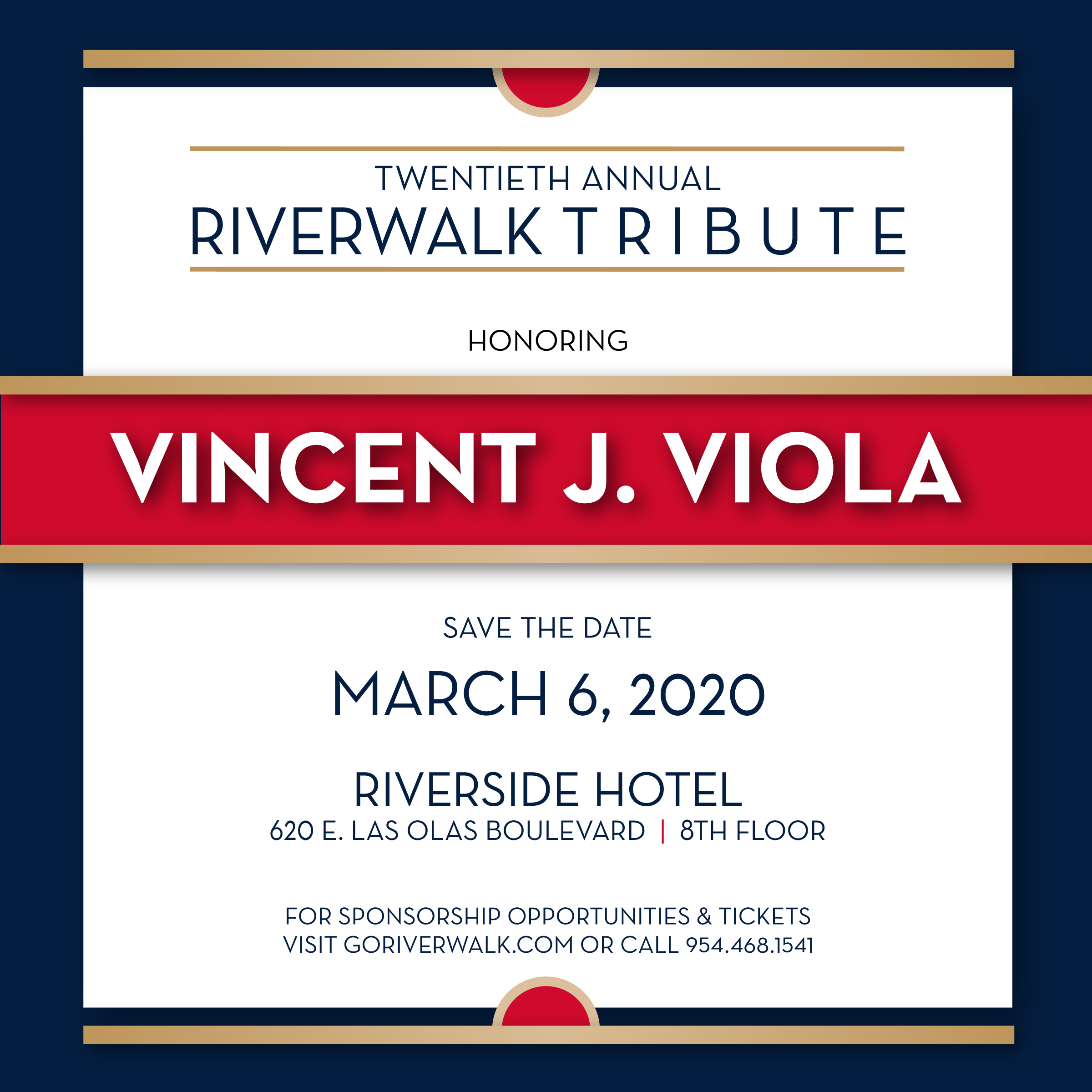 20th Annual Riverwalk Tribute honoring Vincent J. Viola