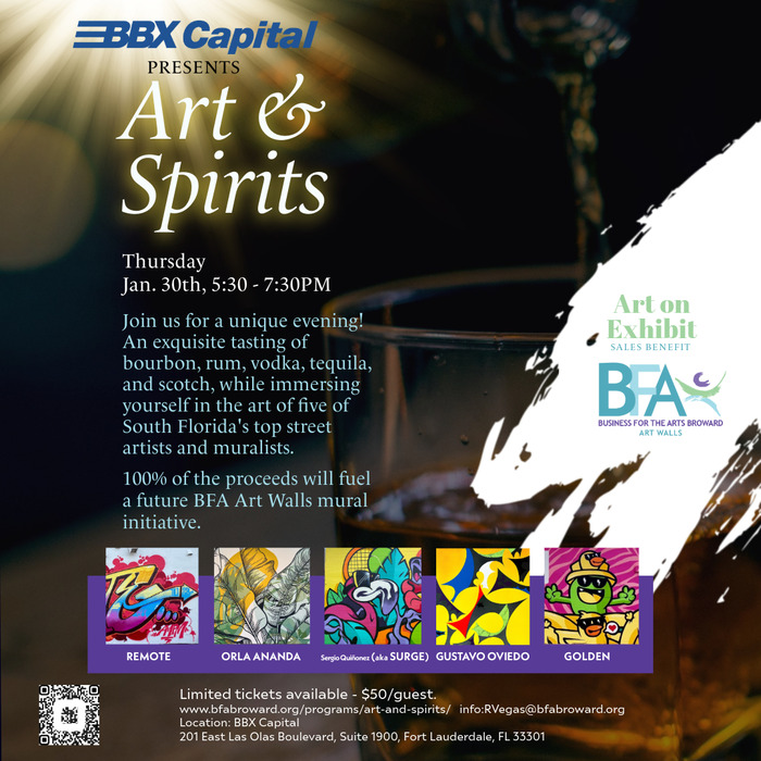 Business for the Arts Broward’s Art & Spirits Presented by BBX Capital